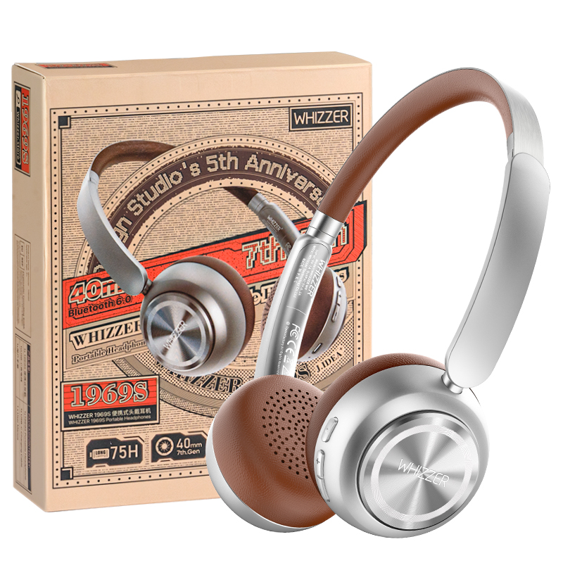Retro Gaming Headset - WHIZZER 1969S 무선 헤드폰 블루투스 6.0