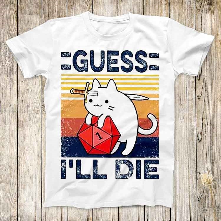 Retro Gaming Gifts For Men - 귀여운 고양이 내가 죄다 D&D 빈티지