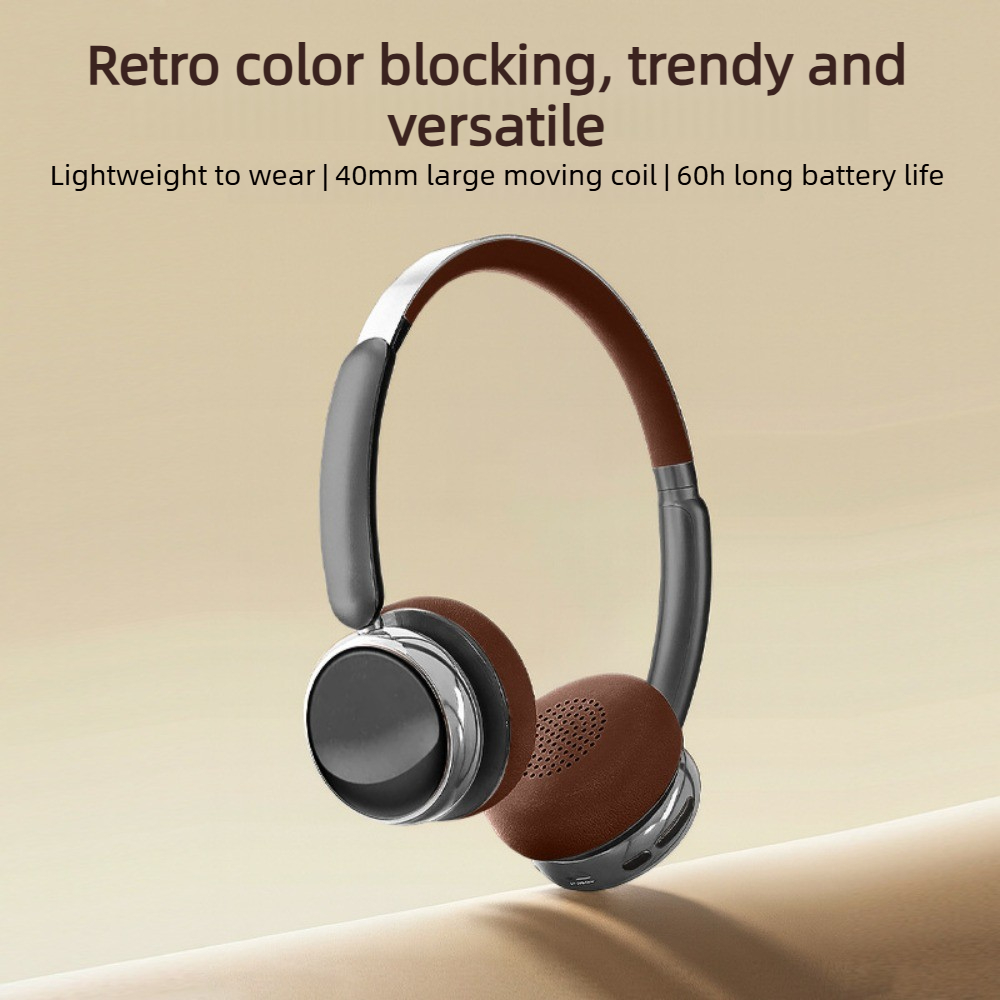 Retro Gaming Headset - 레트로 미드 컬러 헤드폰 블루투스 5.4