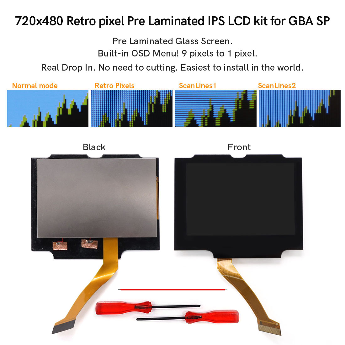 Retro Gaming Repair - GBA SP V5 720x480 레트로 픽셀