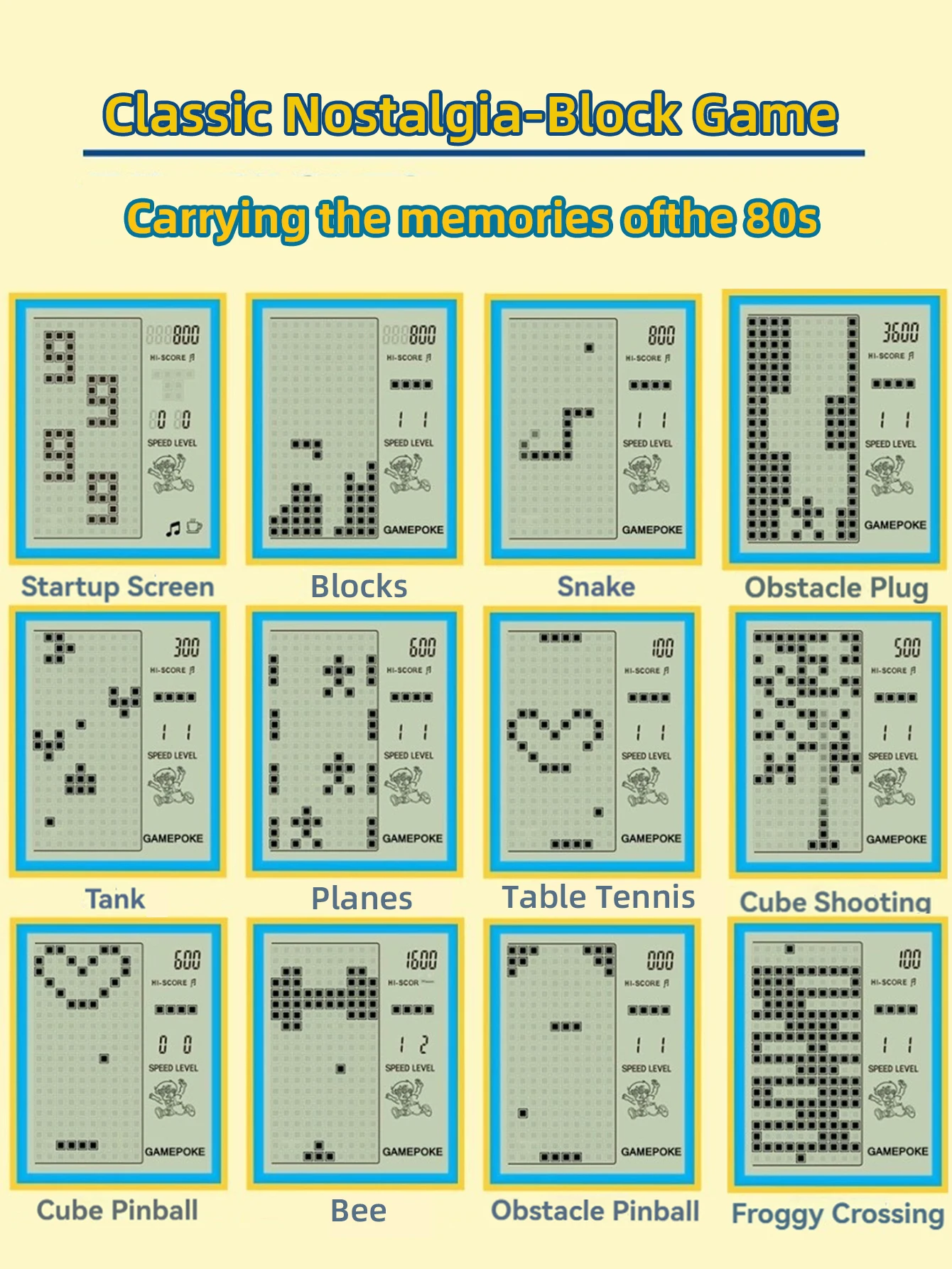클래식 레트로 휴대용 게임기, 대형 화면 어린이용 추억 - Retro Gaming Images 리뷰 및 가격
